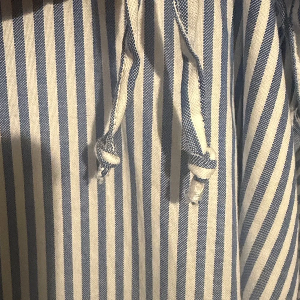 TORY BURCH EMBELLISHED STRIPE STEP HEM MIDI TUNIC DRESS